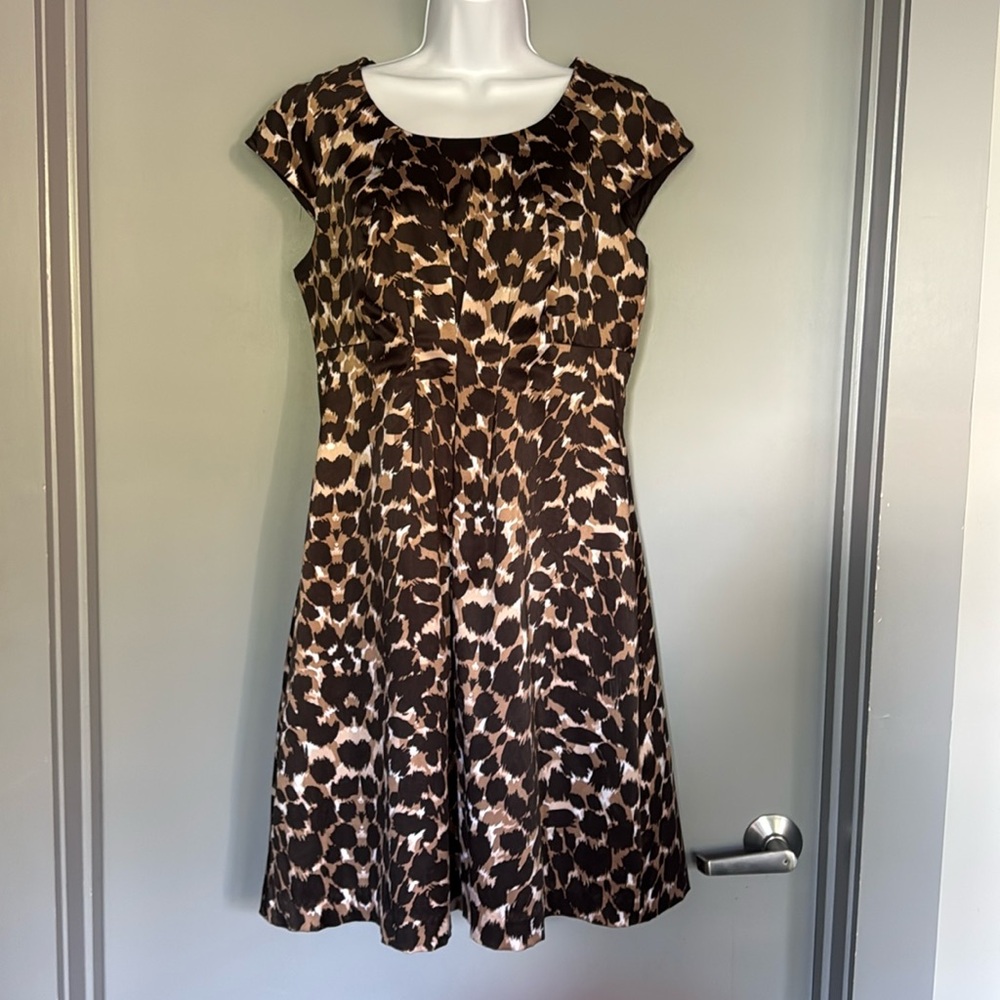 Kenar Little Black Classic Vintage Satin Dress Sz 8 Zipper Back